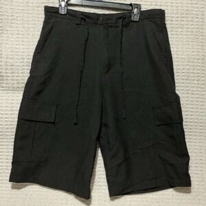 True Rock Cargo Shorts Men 34 High Rise Beach Travel Outdoor Black Casual 12"‎